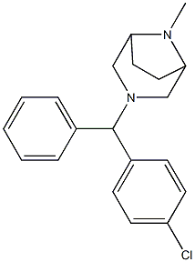 3-[p-Chlorophenyl(phenyl)methyl]-8-methyl-3,8-diazabicyclo[3.2.1]octane 结构式