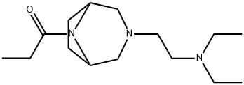 3-[2-(Diethylamino)ethyl]-8-propionyl-3,8-diazabicyclo[3.2.1]octane 结构式