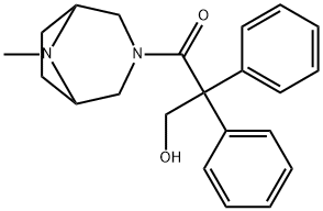 3-(2,2-Diphenyl-3-hydroxypropionyl)-8-methyl-3,8-diazabicyclo[3.2.1]octane 结构式