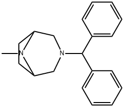3-Benzhydryl-8-methyl-3,8-diazabicyclo[3.2.1]octane 结构式