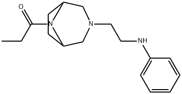 3-(2-Anilinoethyl)-8-propionyl-3,8-diazabicyclo[3.2.1]octane 结构式