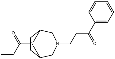 3-(2-Benzoylethyl)-8-propionyl-3,8-diazabicyclo[3.2.1]octane 结构式