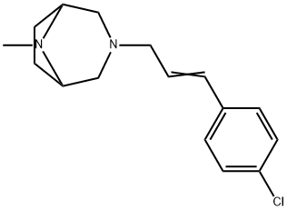 3-[3-(p-Chlorophenyl)allyl]-8-methyl-3,8-diazabicyclo[3.2.1]octane 结构式