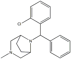 8-[o-Chlorophenyl(phenyl)methyl]-3-methyl-3,8-diazabicyclo[3.2.1]octane 结构式