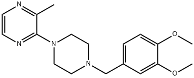 2-[4-[(3,4-Dimethoxyphenyl)methyl]piperazin-1-yl]-3-methylpyrazine 结构式