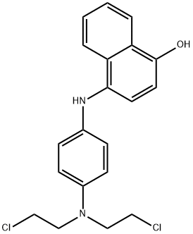 N-[4-[Bis(2-chloroethyl)amino]phenyl]-4-hydroxy-1-naphthalenamine 结构式