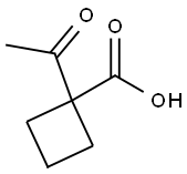 Cyclobutanecarboxylic acid, 1-acetyl- (9CI) 结构式