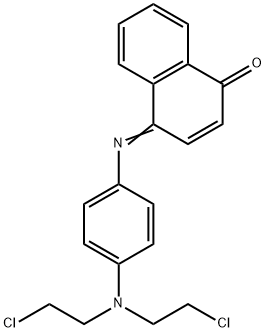 4-[p-Bis(2-chloroethyl)aminophenyl]amino-1(4H)-naphthalenone 结构式