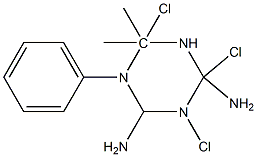 1,3,5-triazine,4,6-diamino-1,2-dihydro-2,2-dimethyl-1-phenyl-,2,4,5-trichloro 结构式