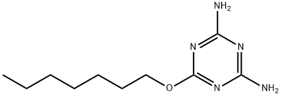 6-(Heptyloxy)-1,3,5-triazine-2,4-diamine 结构式