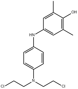 4-[[4-[Bis(2-chloroethyl)amino]phenyl]amino]-2,6-dimethylphenol 结构式