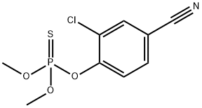 Thiophosphoric acid O,O-dimethyl O-(2-chloro-4-cyanophenyl) ester 结构式