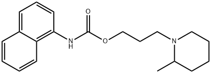 N-(1-Naphtyl)carbamic acid 3-(2-methylpiperidino)propyl ester 结构式