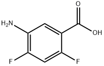 5-氨基-2,4-二氟苯甲酸 结构式