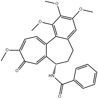 (S)-6,7-Dihydro-1,2,3,10-tetramethoxy-7-(benzoylamino)benzo[a]heptalen-9(5H)-one 结构式