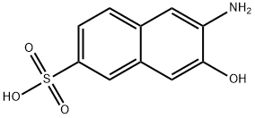 6-氨基-7-羟基萘-2-磺酸 结构式