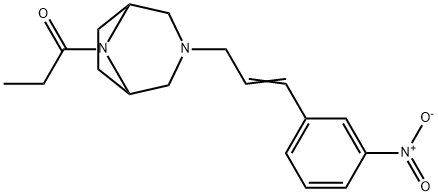 8-Propionyl-3-[3-(3-nitrophenyl)-2-propenyl]-3,8-diazabicyclo[3.2.1]octane 结构式