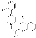 2'-[3-[4-(2-Chlorophenyl)piperazino]-2-hydroxypropoxy]acetophenone 结构式