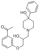 3'-[2-Hydroxy-3-(4-hydroxy-4-phenylpiperidino)propoxy]acetophenone 结构式