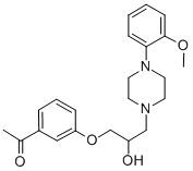 3'-[2-Hydroxy-3-[4-(2-methoxyphenyl)piperazino]propoxy]acetophenone 结构式