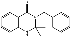 3-Benzyl-2,3-dihydro-2,2-dimethylquinazoline-4(1H)-thione 结构式