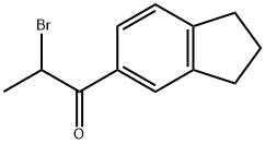 2-溴-1-(5-二氢茚基)丙-1-酮 结构式