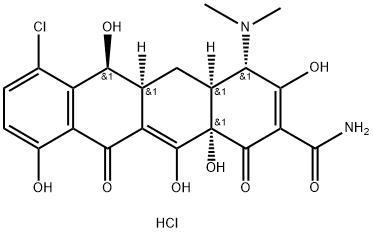 盐酸去甲金霉素 结构式