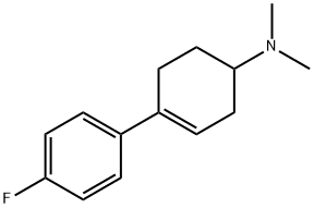 N,N-Dimethyl-4-(p-fluorophenyl)-3-cyclohexen-1-amine 结构式