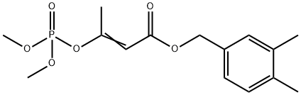 3-(Dimethoxyphosphinyloxy)-2-butenoic acid 3,4-dimethylbenzyl ester 结构式