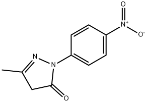 3-甲基-1-(4-硝基苯)-5-吡唑啉酮 结构式