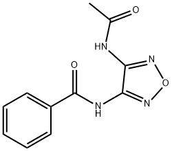 Benzamide, N-[4-(acetylamino)-1,2,5-oxadiazol-3-yl]- (9CI) 结构式