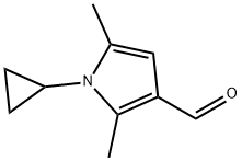 1-环丙基-2,5-二甲基-1H-吡咯-3-甲醛 结构式