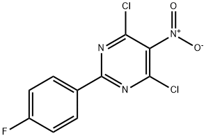 4,6-DICHLORO-2-(4-FLUOROPHENYL)-5-NITROPYRIMIDINE 结构式