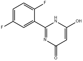 2-(2,5-DIFLUOROPHENYL)-6-HYDROXY-4(3H)-PYRIMIDINONE 结构式