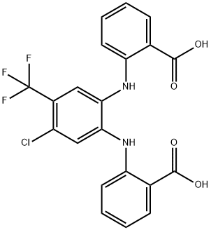 Benzoic  acid,  2,2-[[4-chloro-5-(trifluoromethyl)-1,2-phenylene]diimino]bis-  (9CI) 结构式