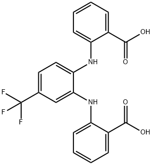 Benzoic  acid,  2,2-[[4-(trifluoromethyl)-1,2-phenylene]diimino]bis-  (9CI) 结构式