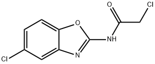 2-氯-N-(5-氯-2-苯并恶唑基)乙酰胺 结构式