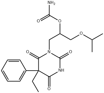 1-[2-(Aminocarbonyloxy)-3-isopropoxypropyl]-5-ethyl-5-phenyl-2,4,6(1H,3H,5H)-pyrimidinetrione 结构式