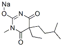 5-Ethyl-5-isopentyl-1-methyl-2-sodiooxy-4,6(1H,5H)-pyrimidinedione 结构式