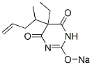 5-Ethyl-5-(1-methyl-3-butenyl)-2-sodiooxy-4,6(1H,5H)-pyrimidinedione 结构式