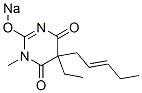 5-Ethyl-1-methyl-5-(2-pentenyl)-2-sodiooxy-4,6(1H,5H)-pyrimidinedione 结构式