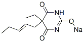 5-Ethyl-5-(2-pentenyl)-2-sodiooxy-4,6(1H,5H)-pyrimidinedione 结构式