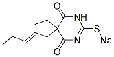 5-Ethyl-5-(2-pentenyl)-2-sodiothio-4,6(1H,5H)-pyrimidinedione 结构式