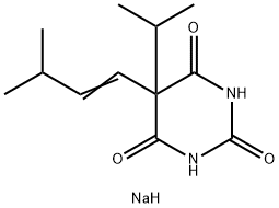 5-Isopropyl-5-(3-methyl-1-butenyl)-2-sodiooxy-4,6(1H,5H)-pyrimidinedione 结构式