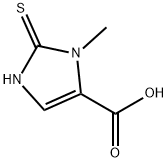 2-巯基-1-甲基-1H-咪唑-5-羧酸 结构式