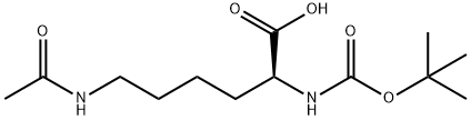 N-叔丁氧羰基-N'-(乙酰基)-L-赖氨酸 结构式