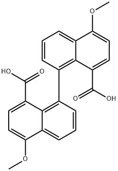 5,5'-dimethoxy-1,1'-binaphthalene-8,8'-dicarboxylic acid 结构式