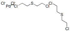 PALLADOUSCHLORIDE,BIS(DI-(BETA-CHLOROETHYL)SULPHIDE) 结构式