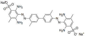 disodium 3,3'-[(3,3'-dimethyl[1,1'-biphenyl]-4,4'-diyl)bis(azo)]bis[2,4-diamino-5-methylbenzenesulphonate] ] 结构式