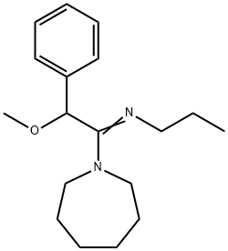 Hexahydro-1-[2-methoxy-2-phenyl-1-(propylimino)ethyl]-1H-azepine 结构式